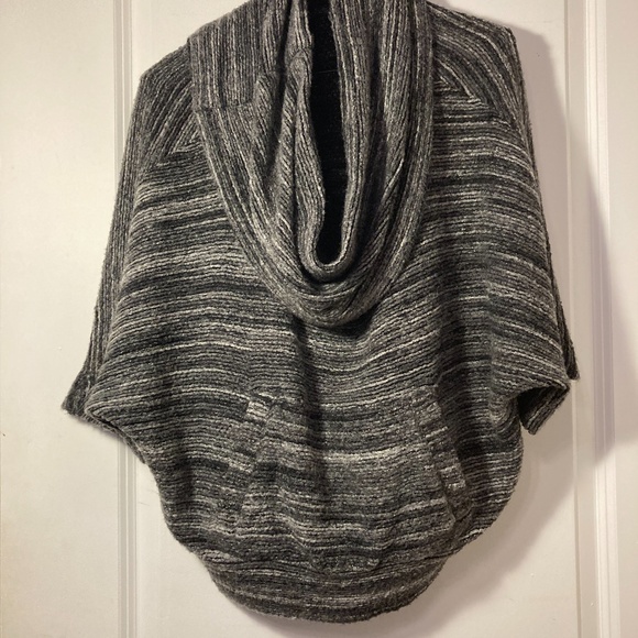 LOFT Cowl Neck Loose Sweater with Front Pocket - Picture 2 of 4